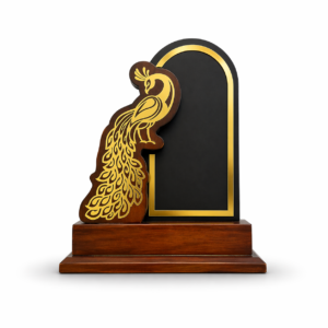 Royal Peacock Wooden Memento