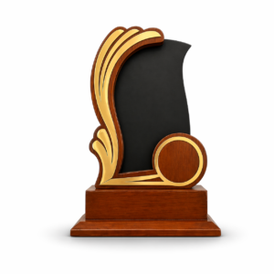 Golden Curve Wooden Memento